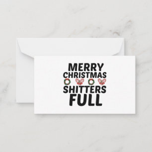 CARTÃO DE NOTAS FELIZ NATAL MERDAS CHEIAS