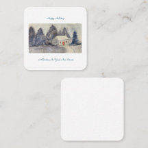 Feliz Natal Natal Snowy Cottage novo lar