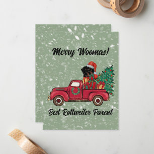 Cartão De Notas Feliz Woofmas! Melhor Mãe Rottweiler Personalizado