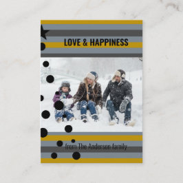 Cartão De Notas Feriado de Árvore de Natal Personalizada de Stripe