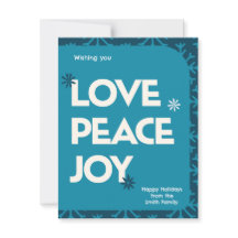 Feriado de Natal da Moldura da Família Teal Azul