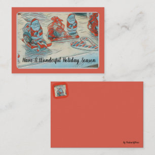 Cartão De Notas Feriado de papais noeis