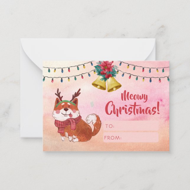 Cartão De Notas Feriados Personalizados de Cachorros Engraçados (Frente)