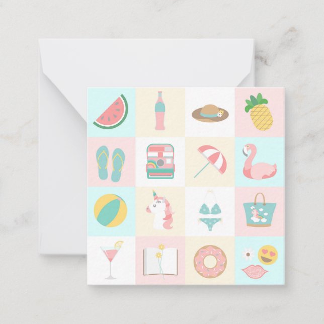 Cartão De Notas Férias (Frente)