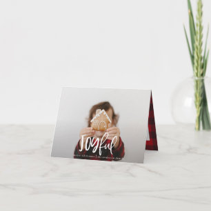 Cartão De Notas Férias da família tartan com um roteiro fotográ