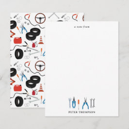 Cartão De Notas Ferramentas Automotivas Mecânicas De Automóveis