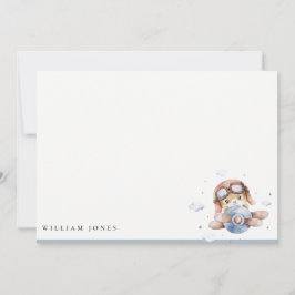 Cartão De Notas Festa de Aniversário Infantil Estrelas no Céu Urso