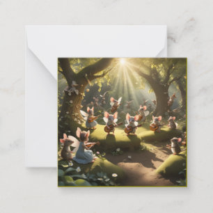Cartão De Notas Festival Musical Faerie Mice Woodland