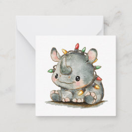 Cartão De Notas Festivo Rhino