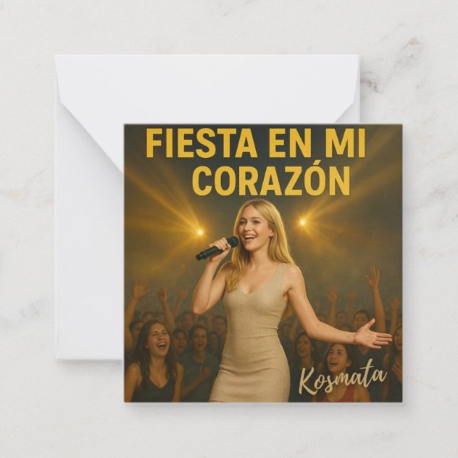 Cartão De Notas Fiesta en mi corazón - Kuvert (Frente)