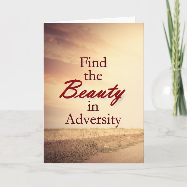 Cartão De Notas Find the Beauty in Adversity (Frente)
