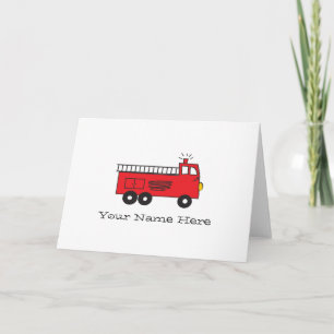 Cartão De Notas Fire Engine Notes