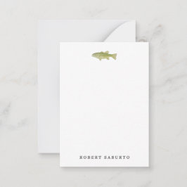 Cartão De Notas Fish Flat Note Card