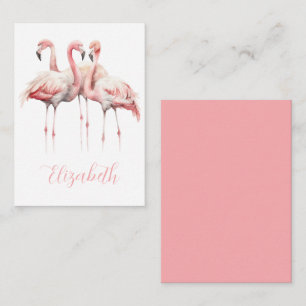 Cartão De Notas Flamingos cor-de-rosa tropical personalizados