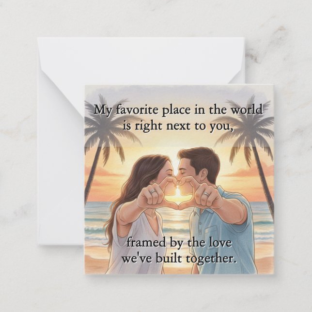 Cartão De Notas Flat Note Card (Frente)