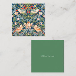 CARTÃO DE NOTAS FLAT NOTECARD : WILLIAM MORRIS STRAWBERRY THIEVES
