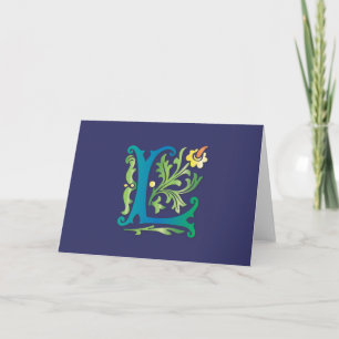 Cartão De Notas Fleur-de-lis L Monogram