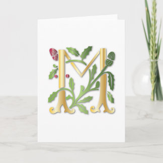 Cartão De Notas Fleur-de-lis M Monograma