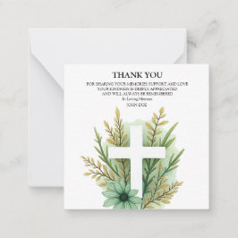 Cartão De Notas Flor Cross Obrigado