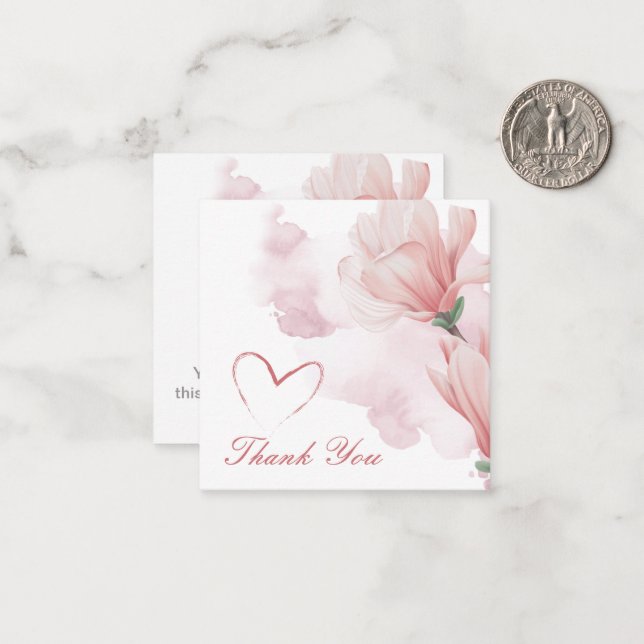 Cartão De Notas Flor de aquarela moderna (Frente/Verso In Situ)