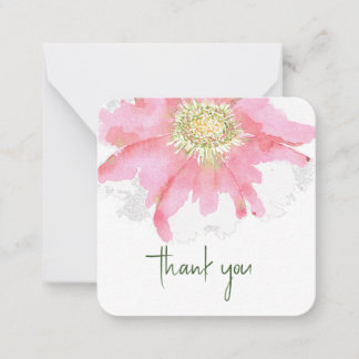 Cartão De Notas Flor De Aquarela Pintada À Mão | Personalizado Obr
