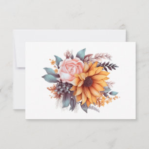 Cartão De Notas Flor Floral Simples Moderno de Aquarela