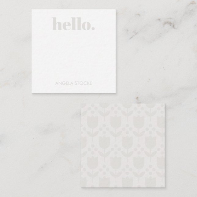 Cartão De Notas Flor Personalizada Retro (Frente/Verso)