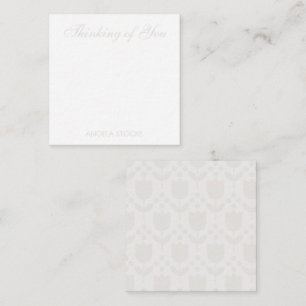 Cartão De Notas Flor Personalizada Retro