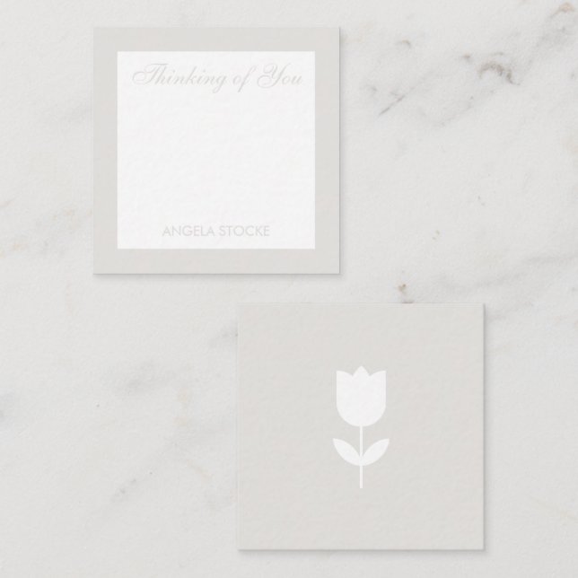 Cartão De Notas Flor Retro Personalizada (Frente/Verso)