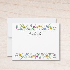Cartão De Notas Flor Selvagem Personalizada