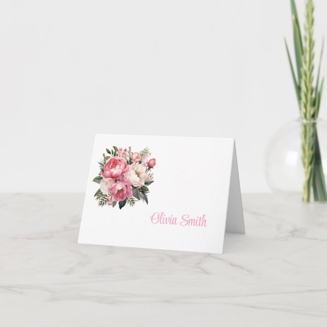 Cartão De Notas Floral (Frente)