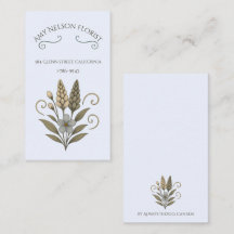 Floral Boutique Business Card correspondance