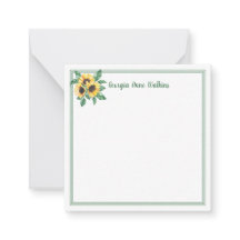 Floral De Girassol Elegante Monograma