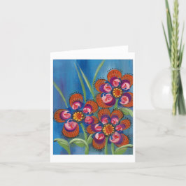 Cartão De Notas Floral Folk Art Notecard