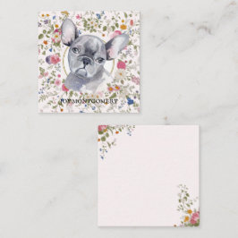 Cartão De Notas Floral French Buldogue Dog Mãe Notecard