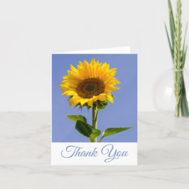 Cartão de Notas Floral Girassol Amarelo Obrigado A