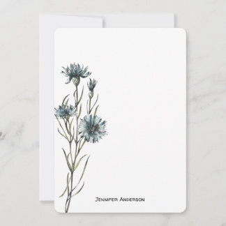 Cartão De Notas Floral Moderna Botânica Personalizada