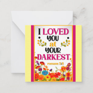 Cartão De Notas Floral Retro Inspirador