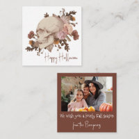 Floral Skull Halloween Rustic