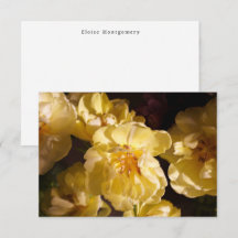 Flores amarelas elegantes e nome personalizado