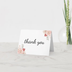 Cartão De Notas Flores Bohemianas Obrigado