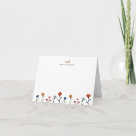 Cartão De Notas Flores Coloridas Simples - Estirpes Monográficas d