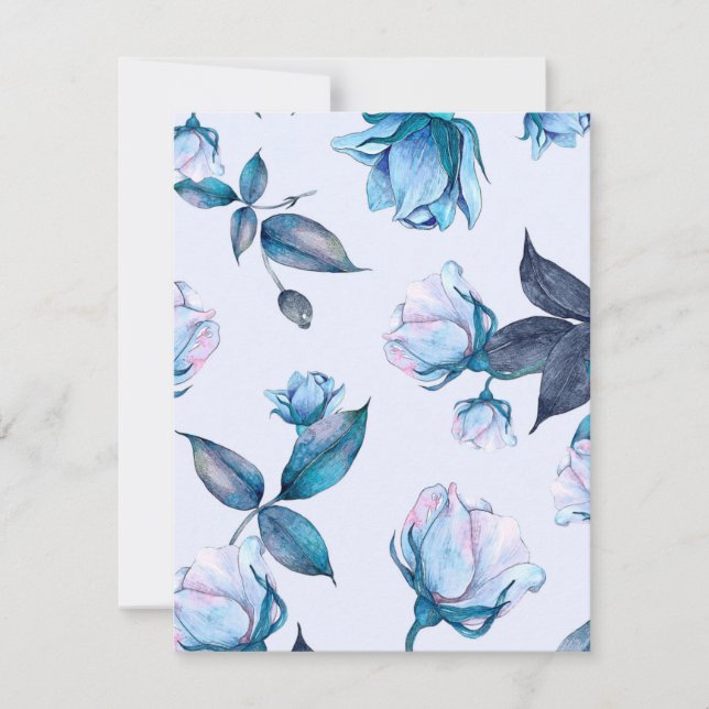 Cartão De Notas Flores de Aquarela 10 (Frente)