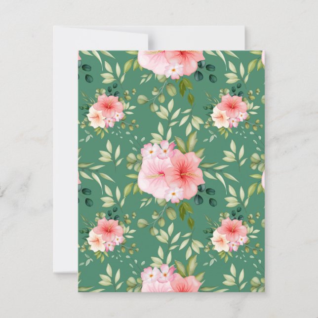 Cartão De Notas Flores de Aquarela 24 (Frente)
