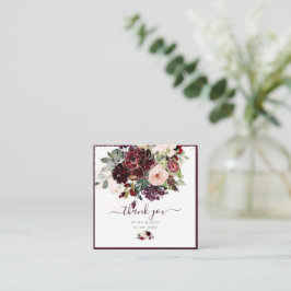 Cartão De Notas Flores de Aquarela PixDezines Blush e Borgonha