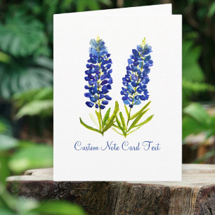 Cartão De Notas Flores de Bluebonnet na Arte Elegante do Texas