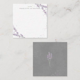 Cartão De Notas Flores de lavanda de aquarelas