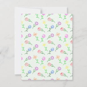 Cartão De Notas Flores Geométricas