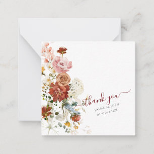 Cartão De Notas Flores Rusticais de Jardim de Caimento PixDezines