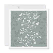 Flores Sinúosas Minimalistas Botânica Verde Sage